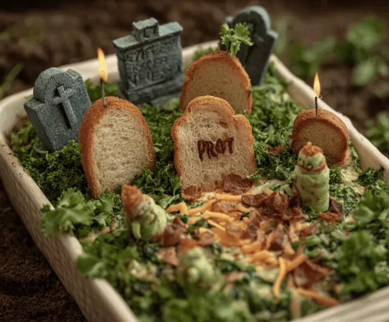 Spinach Dip Graveyard Scene