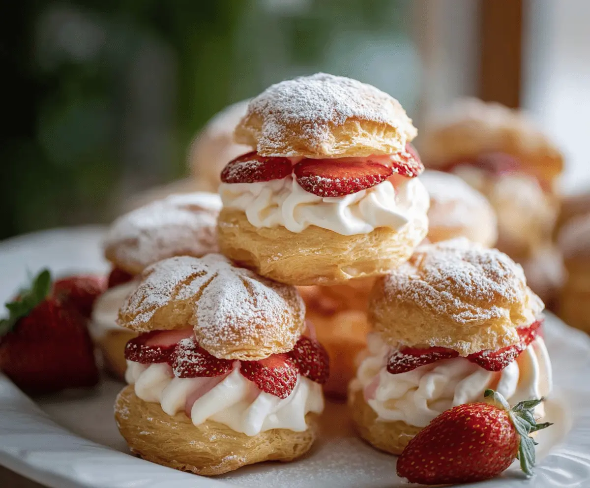 Easy Strawberry Cream Puffs Recipe – Delicious & Creamy Dessert