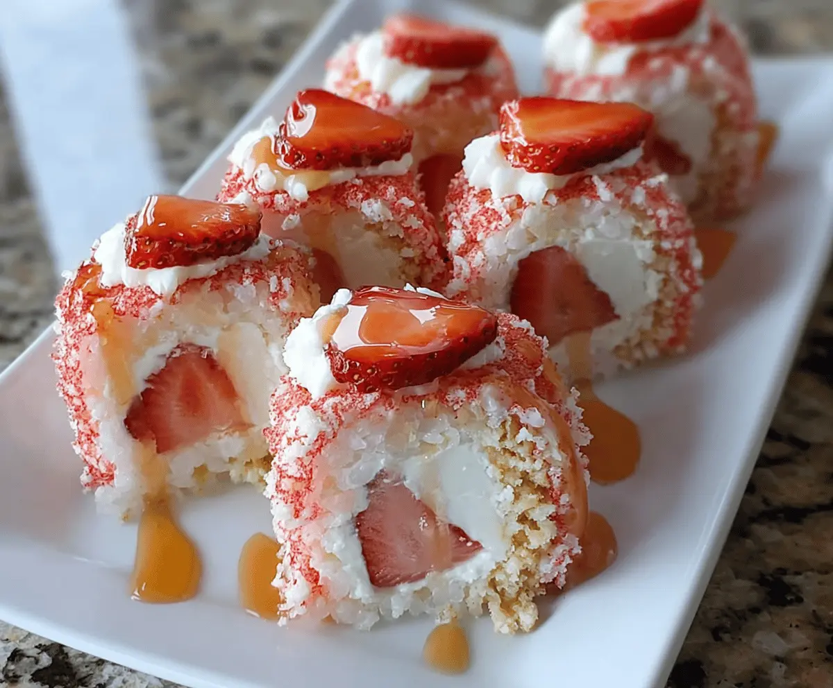 Easy Strawberry Shortcake Sushi Rolls Recipe – Sweet & Fresh Dessert Rolls
