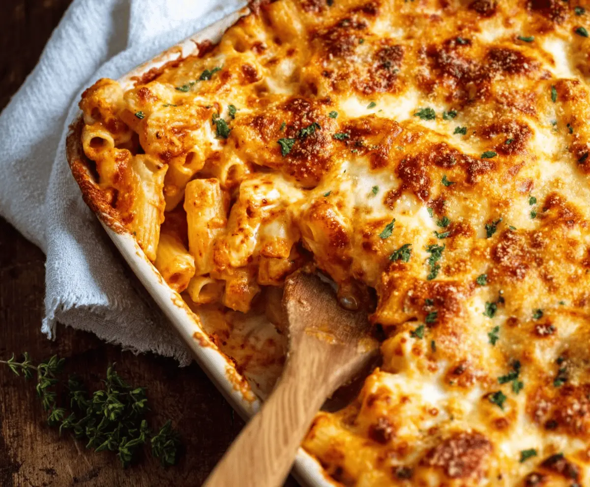 Ultimate Creamy Cheesy Baked Ziti Recipe – Hearty & Delicious