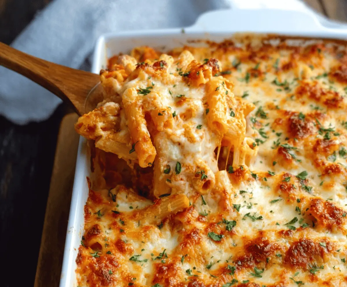 Ultimate Creamy Cheesy Baked Ziti Recipe – Hearty & Delicious