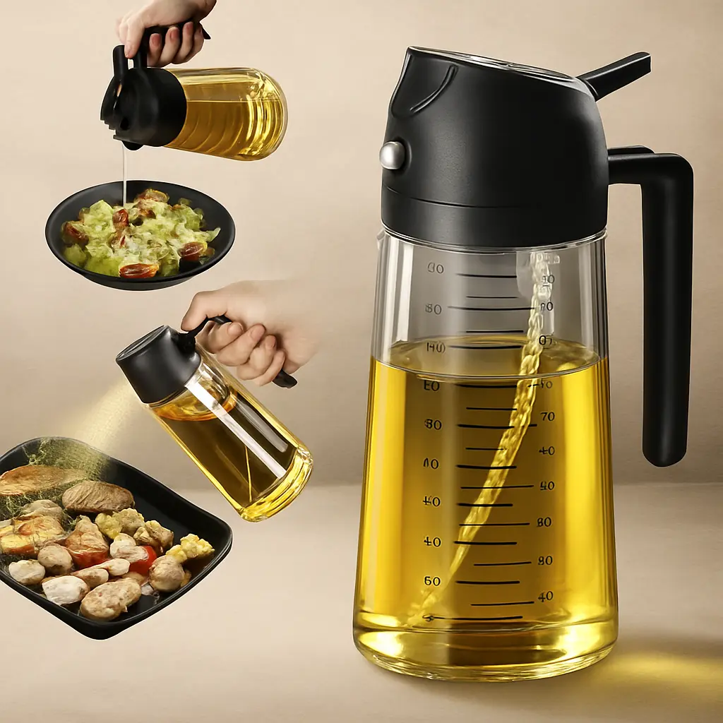 Oil Dispenser & Sprayer Bottle