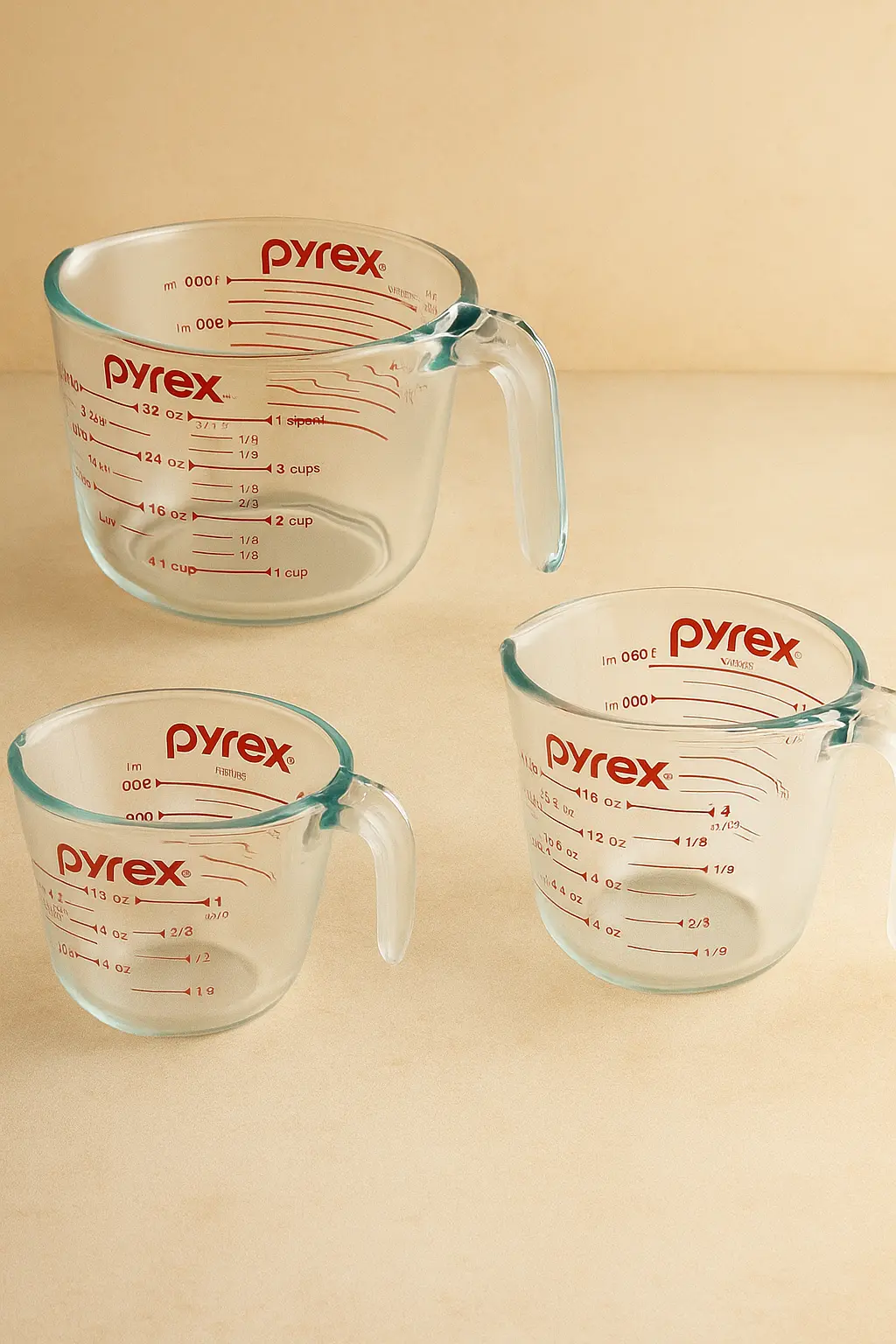 Pyrex Glass Measuring Cups Set