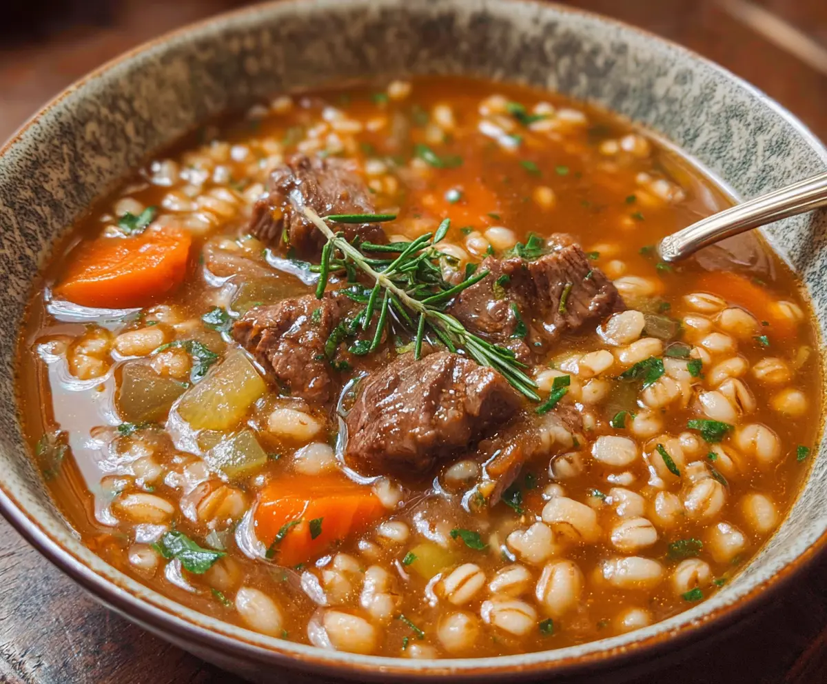 Hearty Beef Barley Soup Recipe
