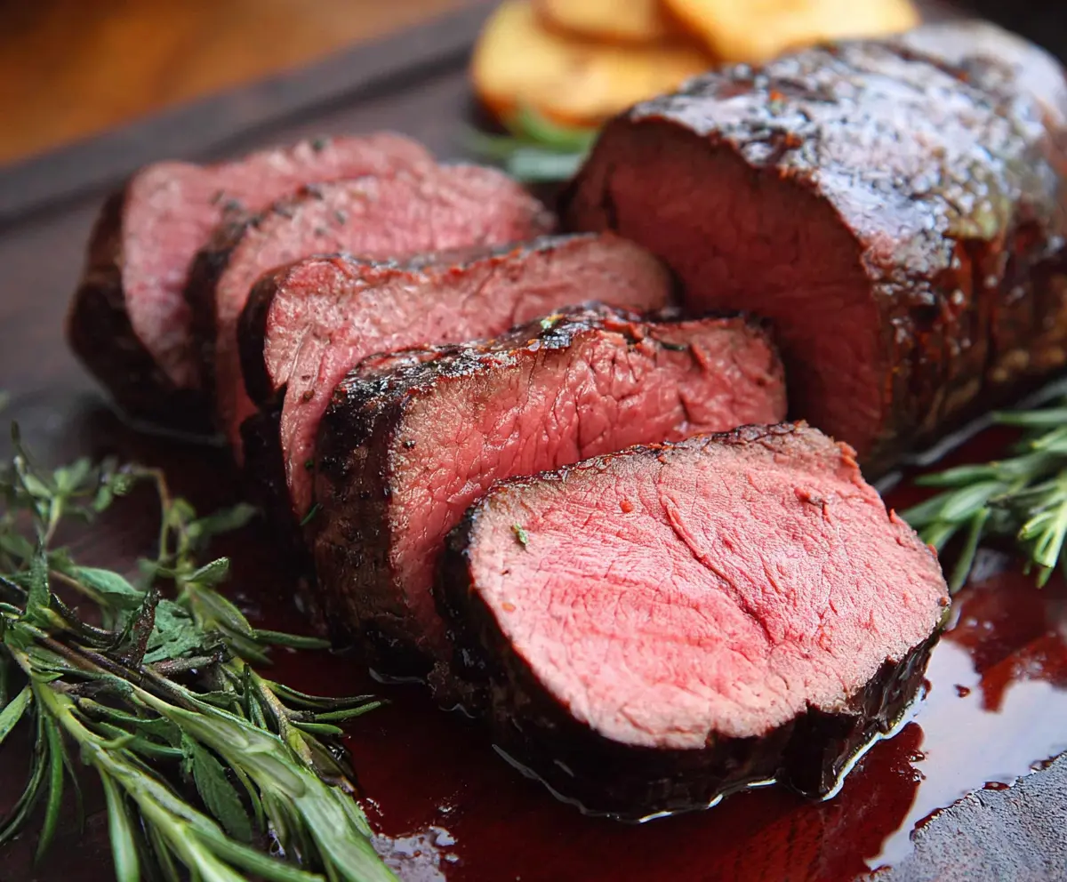 Juicy and tender best ever beef tenderloin roasted to perfection with herbs and spices.