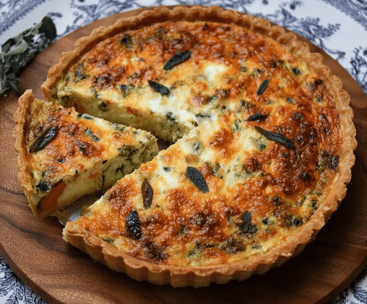Easy Butternut Squash Sage Quiche