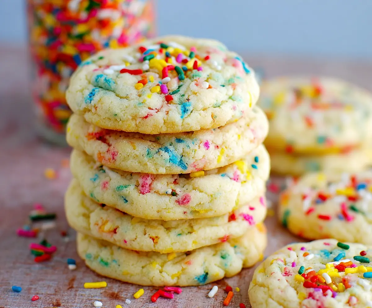 Delicious homemade cake mix cookies fresh out of the oven.