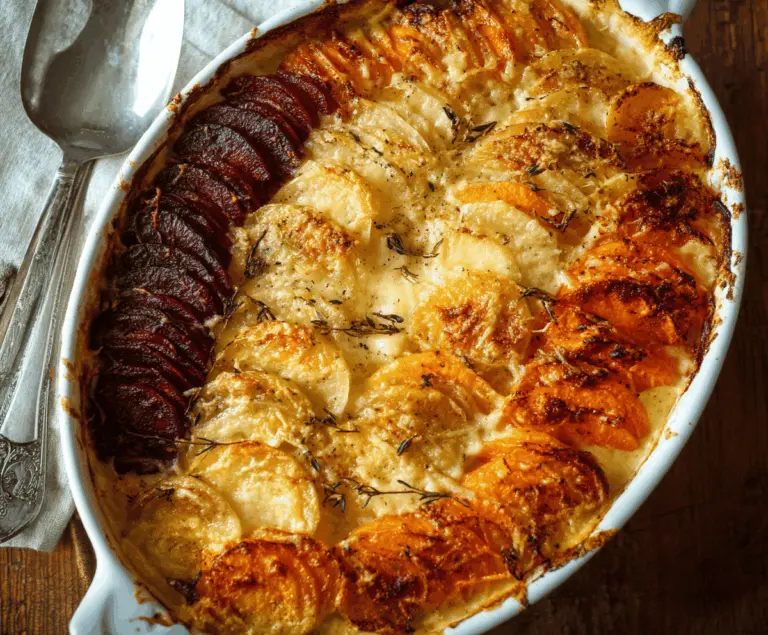 Cheesy Root Vegetable Gratin