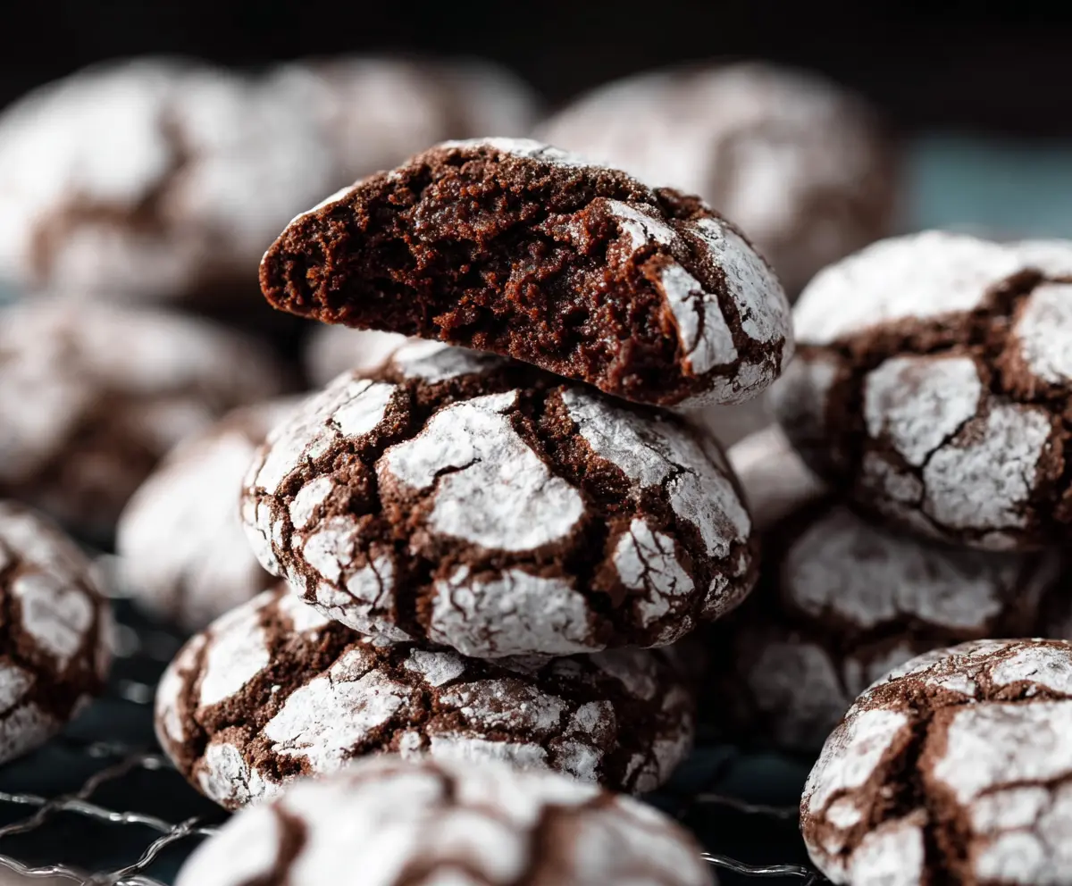 Easy Chocolate Crinkle Cookies Recipe