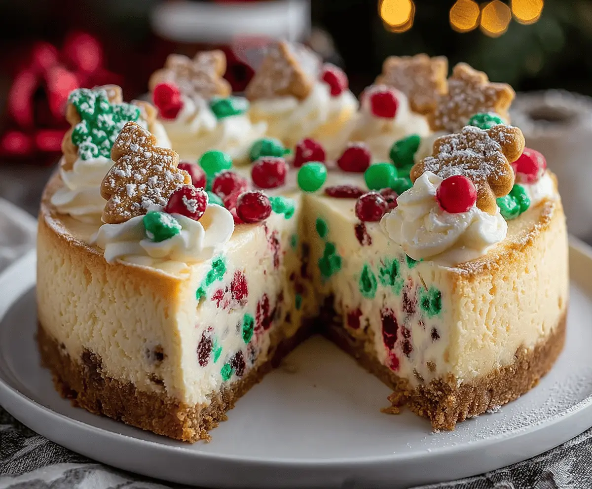 Christmas Sugar Cookie Cheesecake Recipe