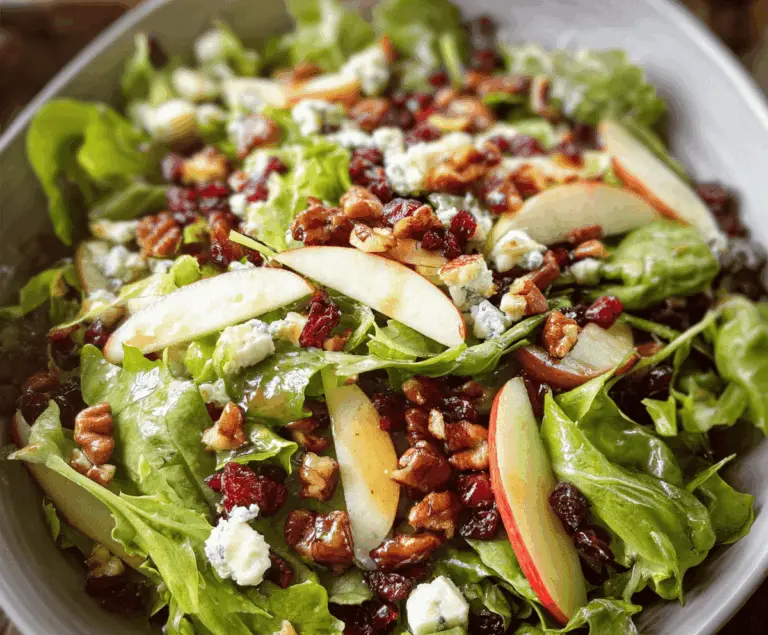 Crunchy Fall Apple Salad with Maple Vinaigrette