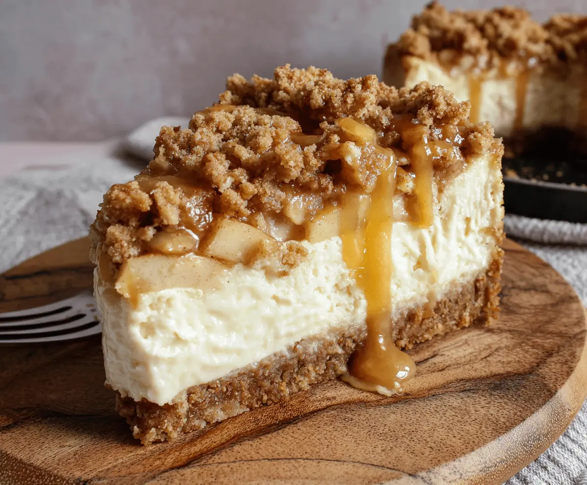 Easy Apple Crumble Cheesecake