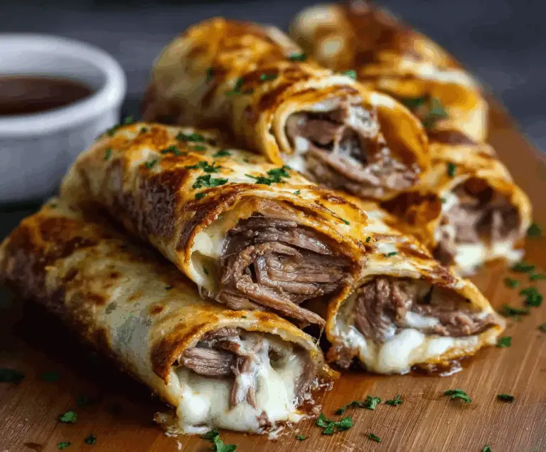 French Dip Tortilla Roll Ups