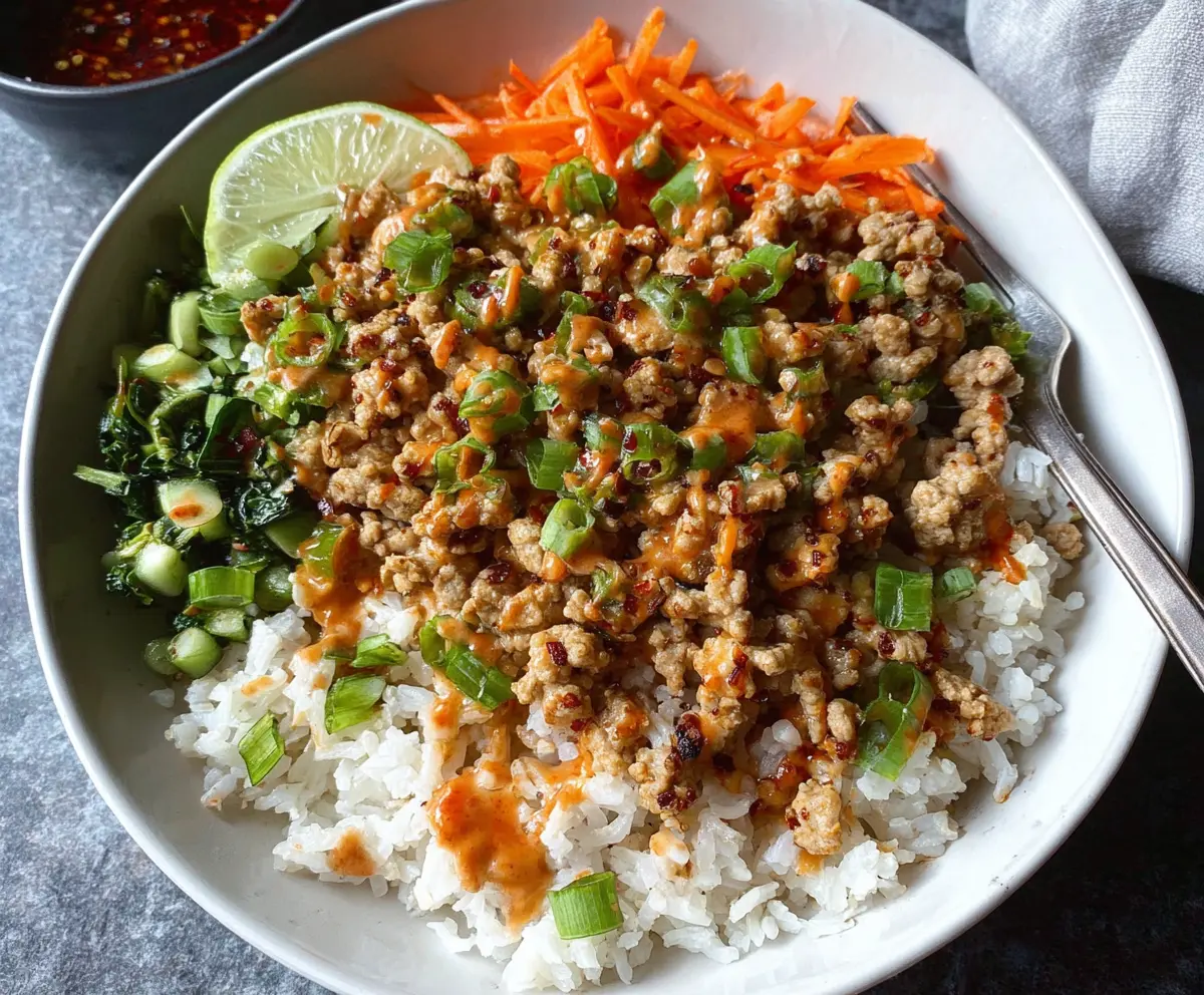 Easy Ground Turkey Rice Bowls with Bang Bang Sauce