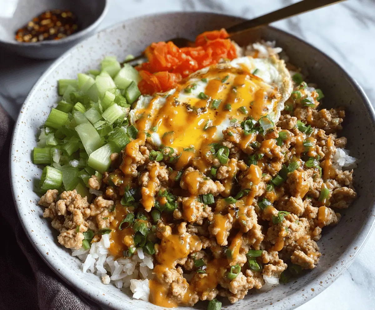Easy Ground Turkey Rice Bowls with Bang Bang Sauce