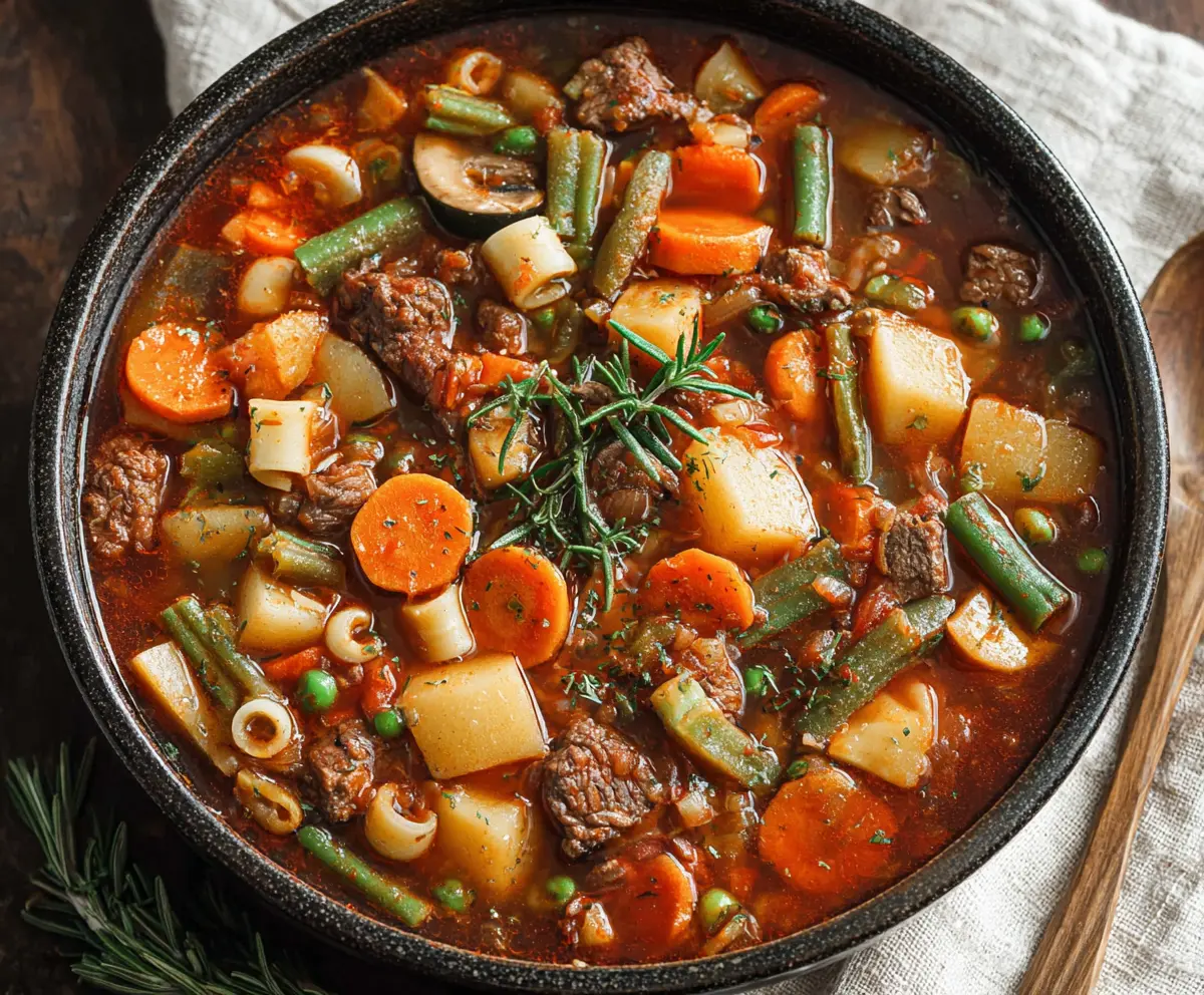Hearty Veggie Beef Soup Recipe