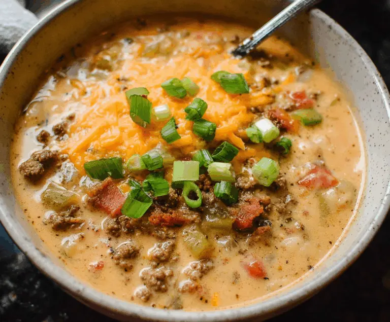 Rich Cheeseburger Soup