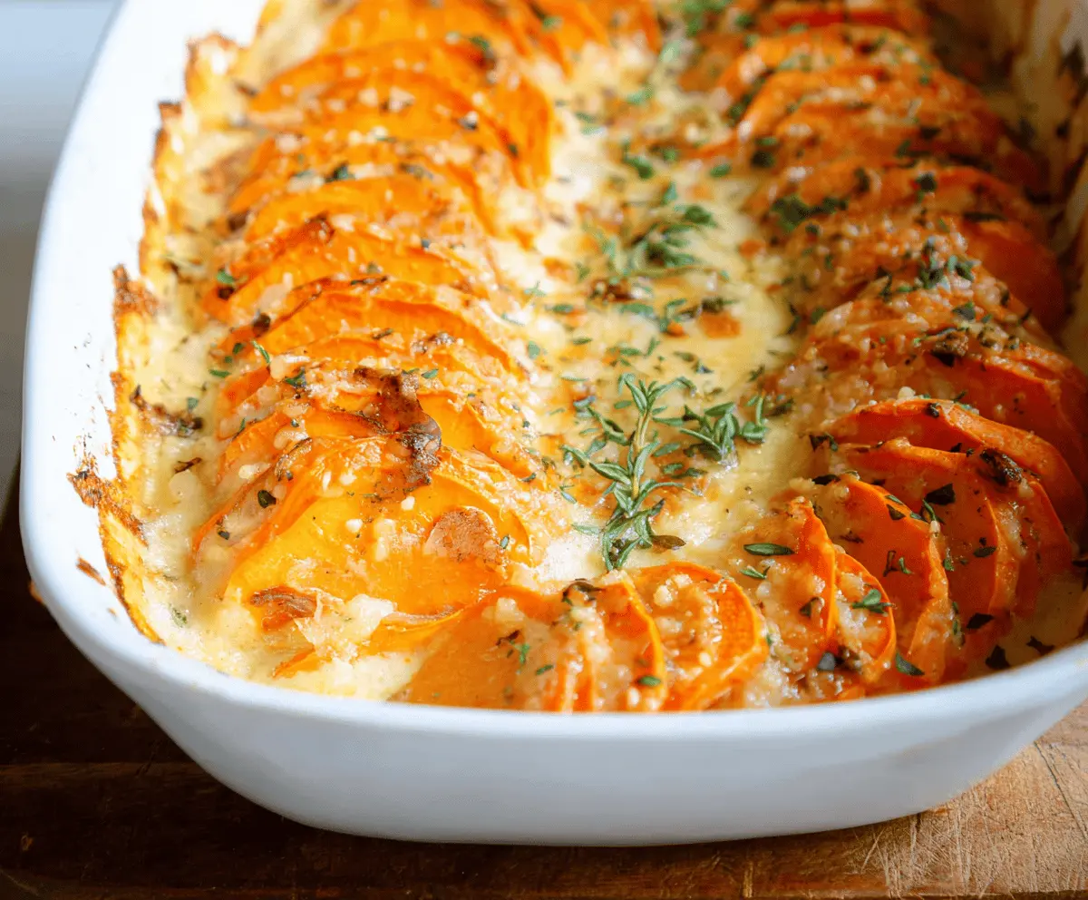 Easy Scalloped Sweet Potatoes