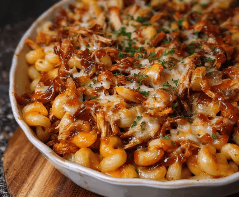 Shredded BBQ Chicken Mac and Cheese
