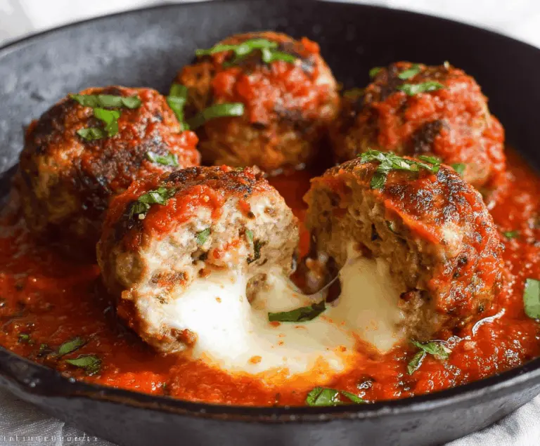 Stuffed Meatballs with Mozzarella Cheese