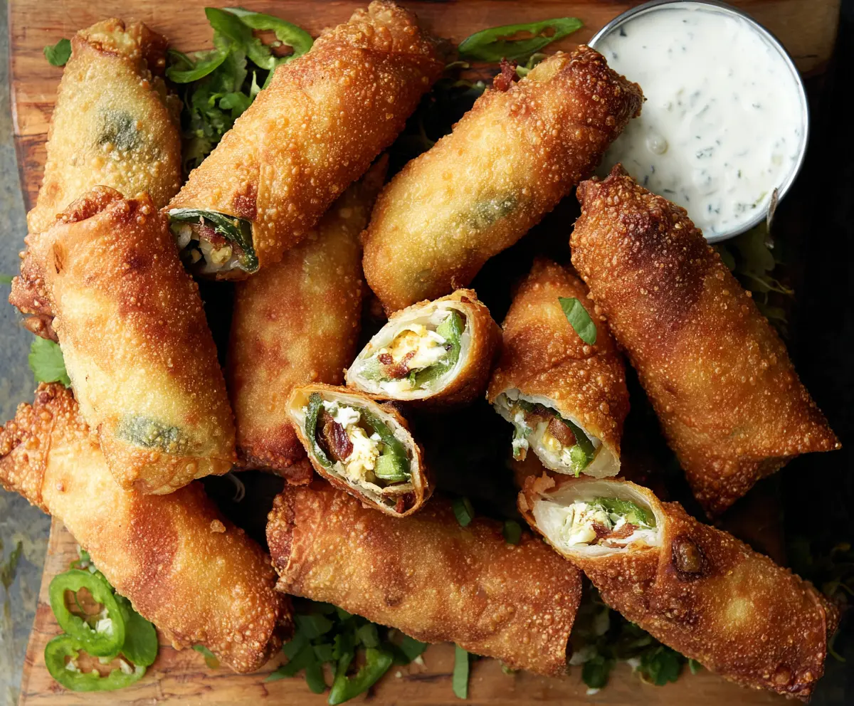 Crispy Mini Jalapeno Popper Egg Rolls