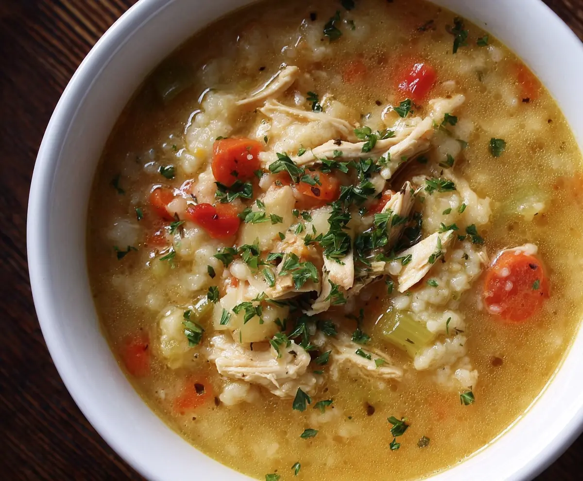 Quick Cauliflower Chicken Soup