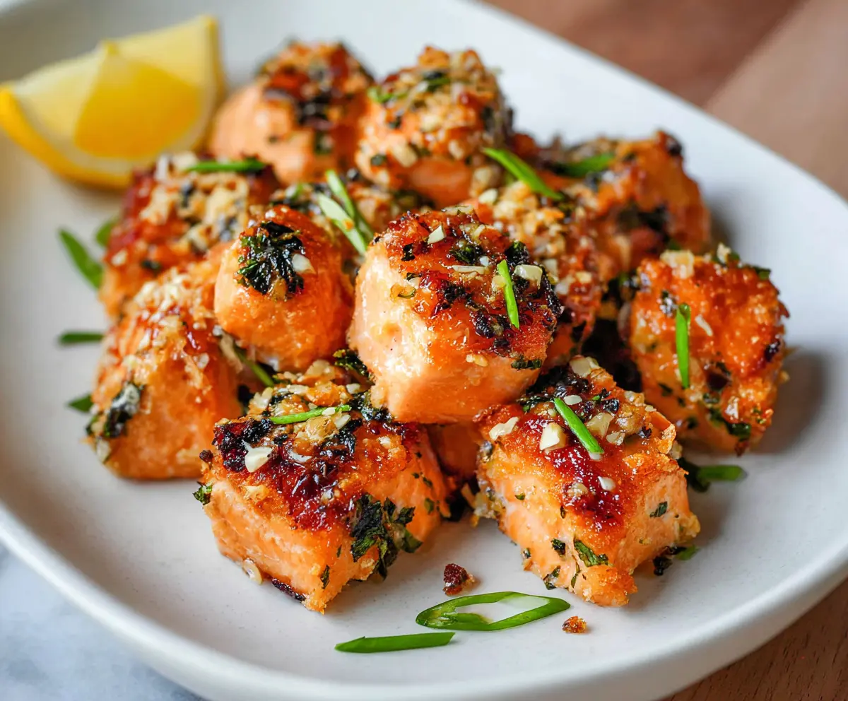 Crispy Bang Bang Salmon Bites Air Fryer