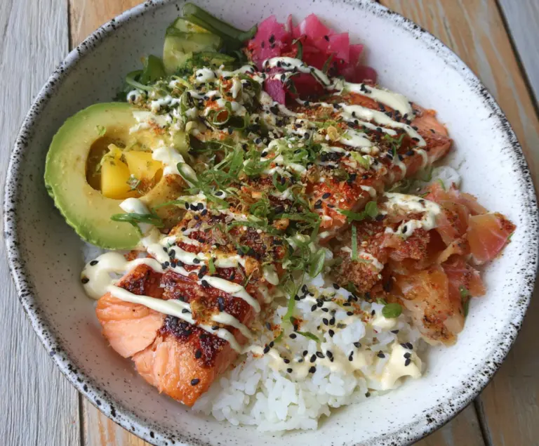 Crispy Salmon & Rice Bowl