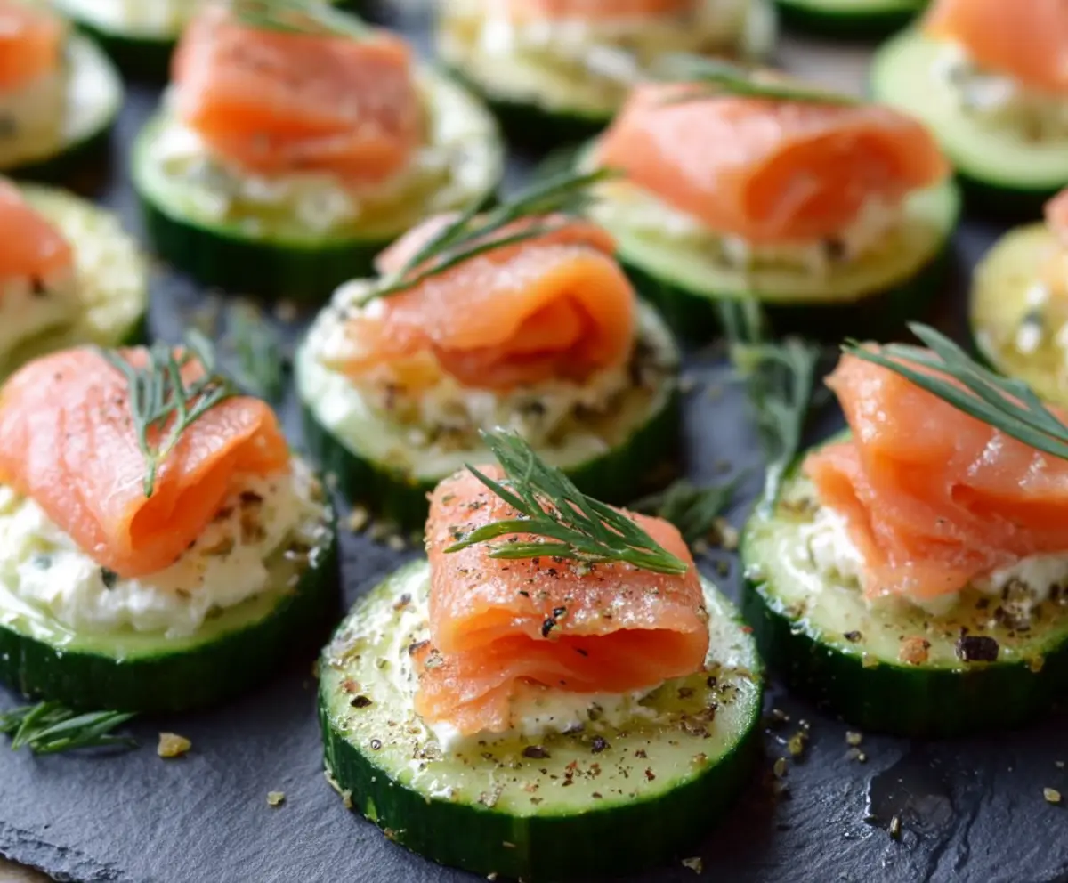 Easy Cucumber Bites with Smoked Salmon