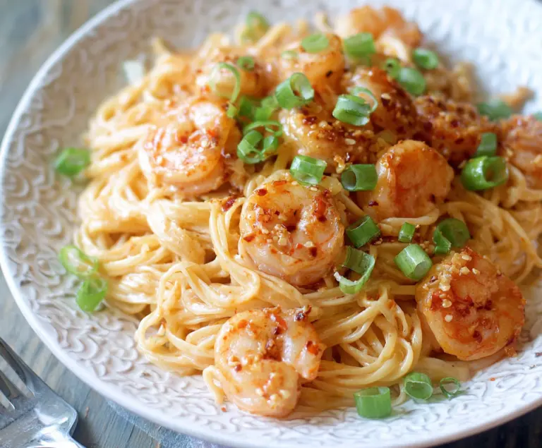 Easy Bang Bang Shrimp Pasta