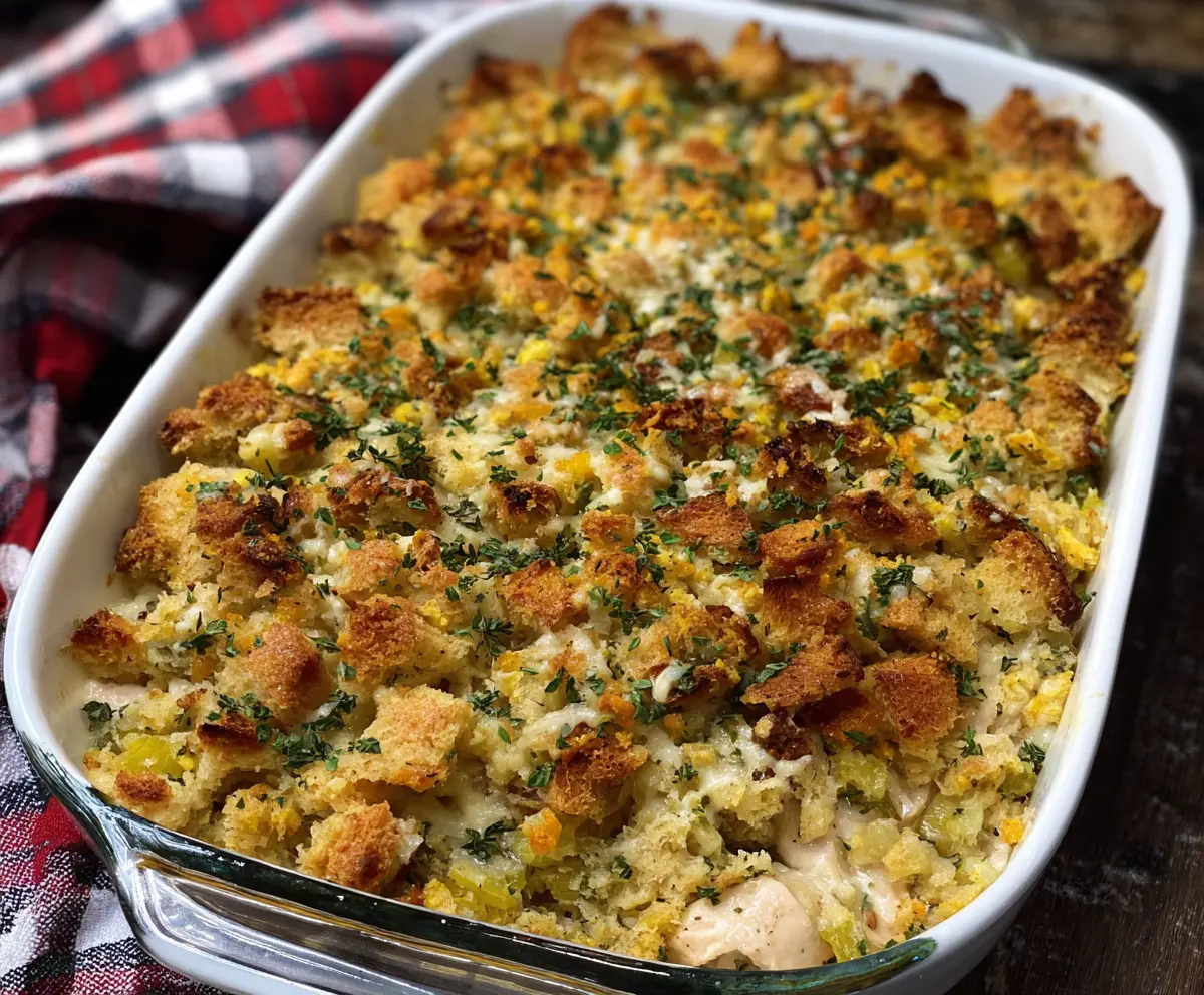 Easy Chicken & Stuffing Bake