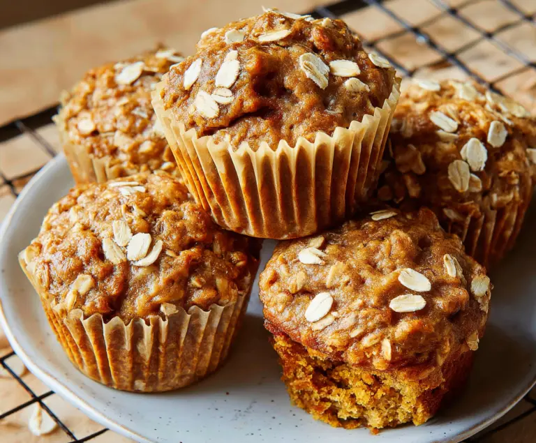 Healthy Banana Oatmeal Muffins (No Blender!)