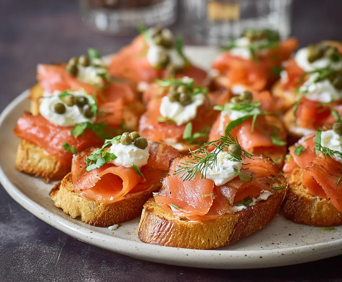 Easy Smoked Salmon Bruschetta Recipe