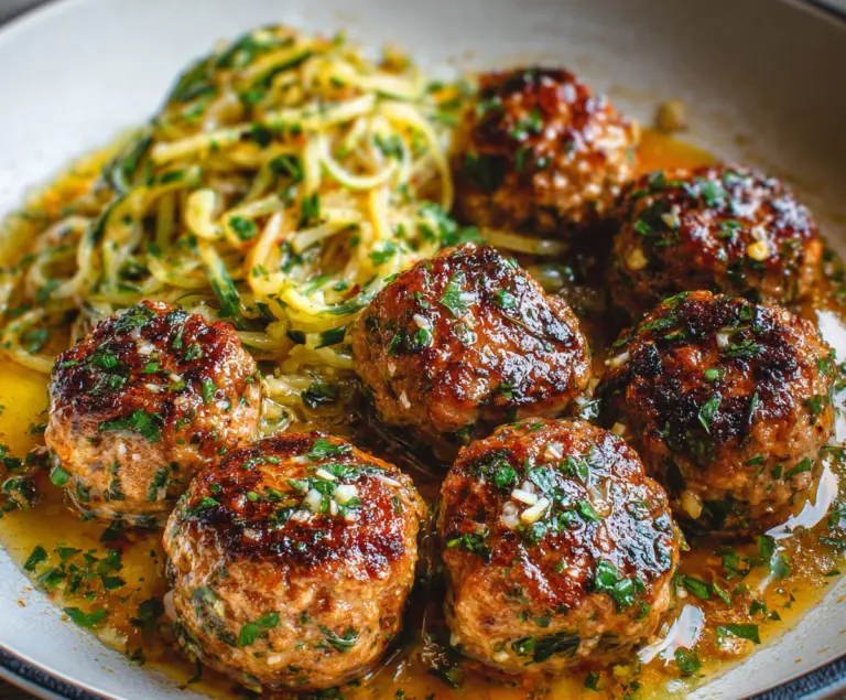 Keto Garlic Butter Meatballs
