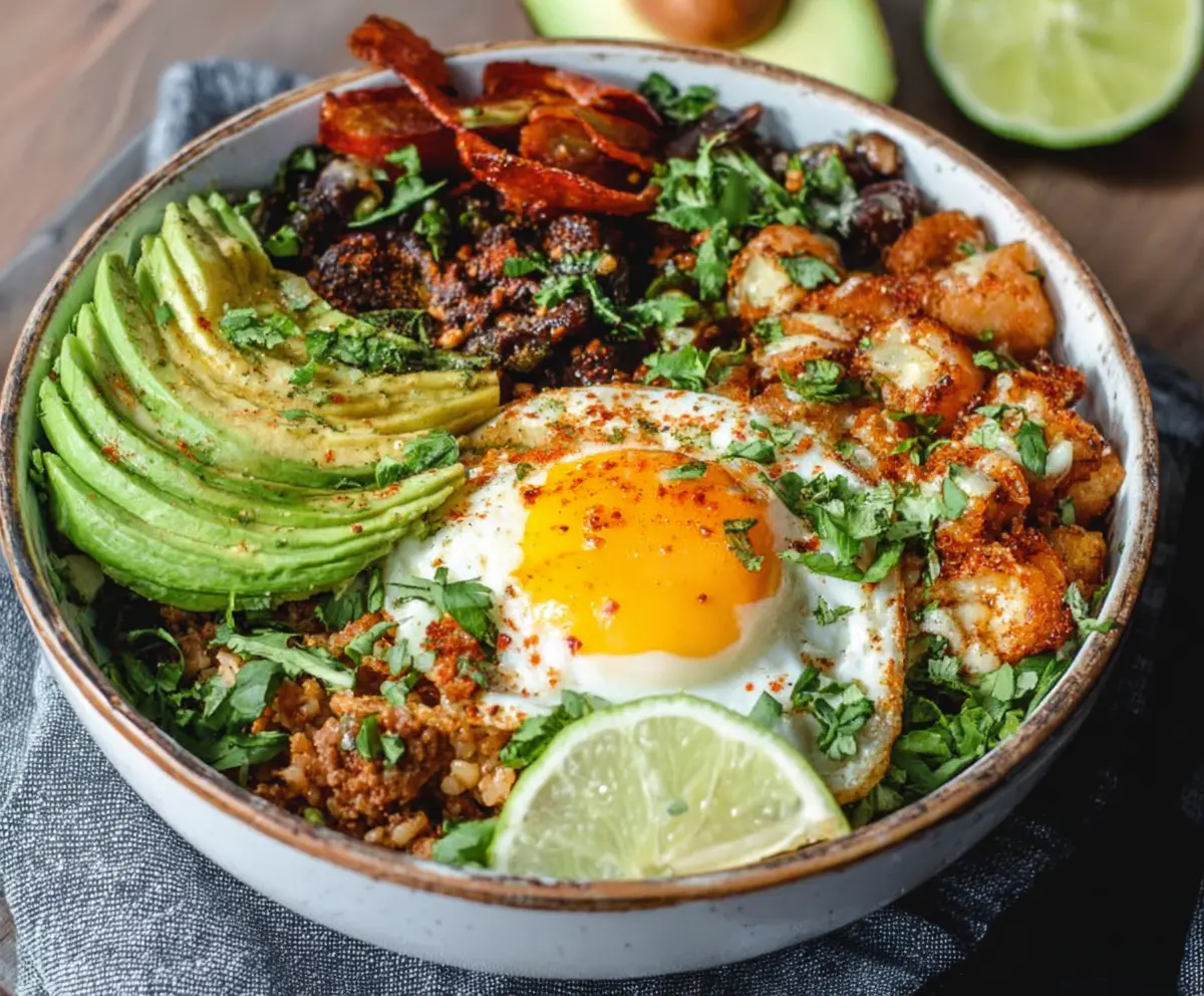 Easy Low Carb Breakfast Burrito Bowl