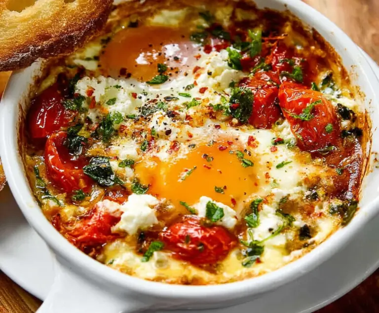 Mediterranean Baked Feta Eggs