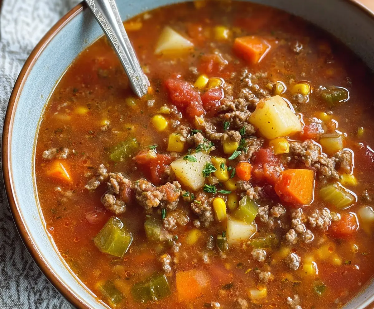 Easy Old Fashioned Hamburger Soup