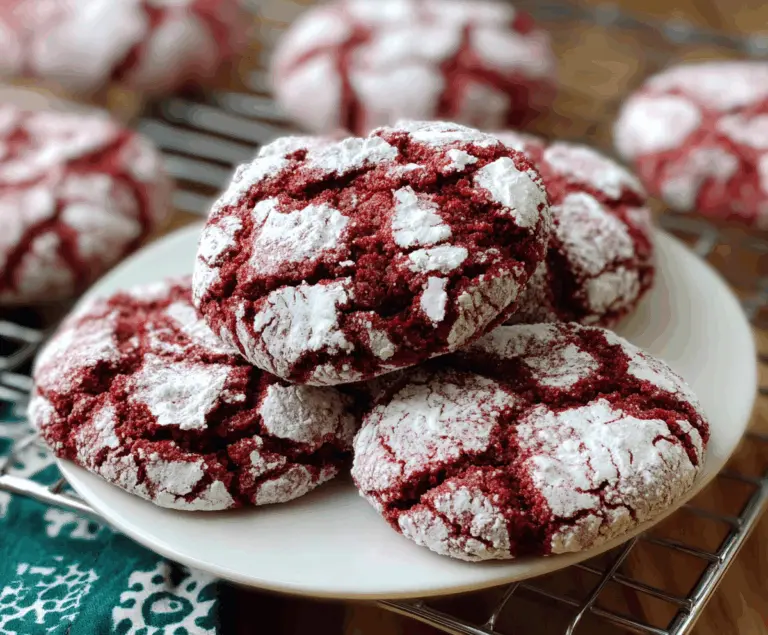 Red Velvet Crinkle Cookies