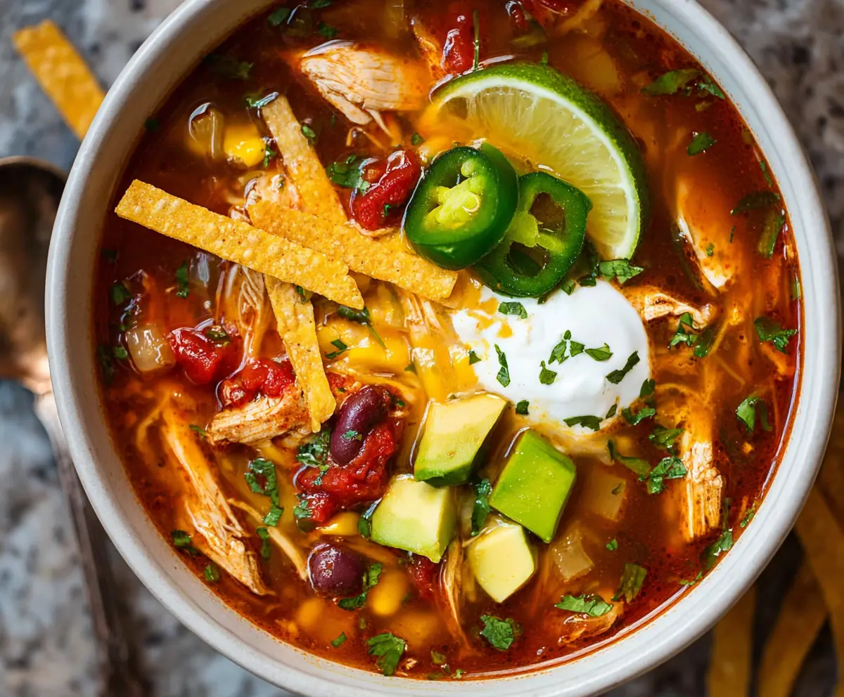 Savory Chicken Tortilla Soup Recipe