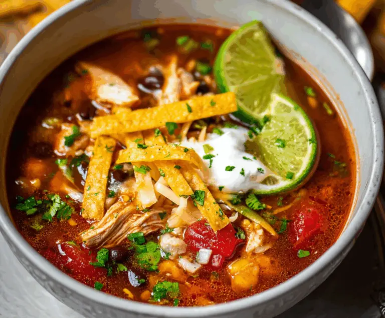 Savory Chicken Tortilla Soup