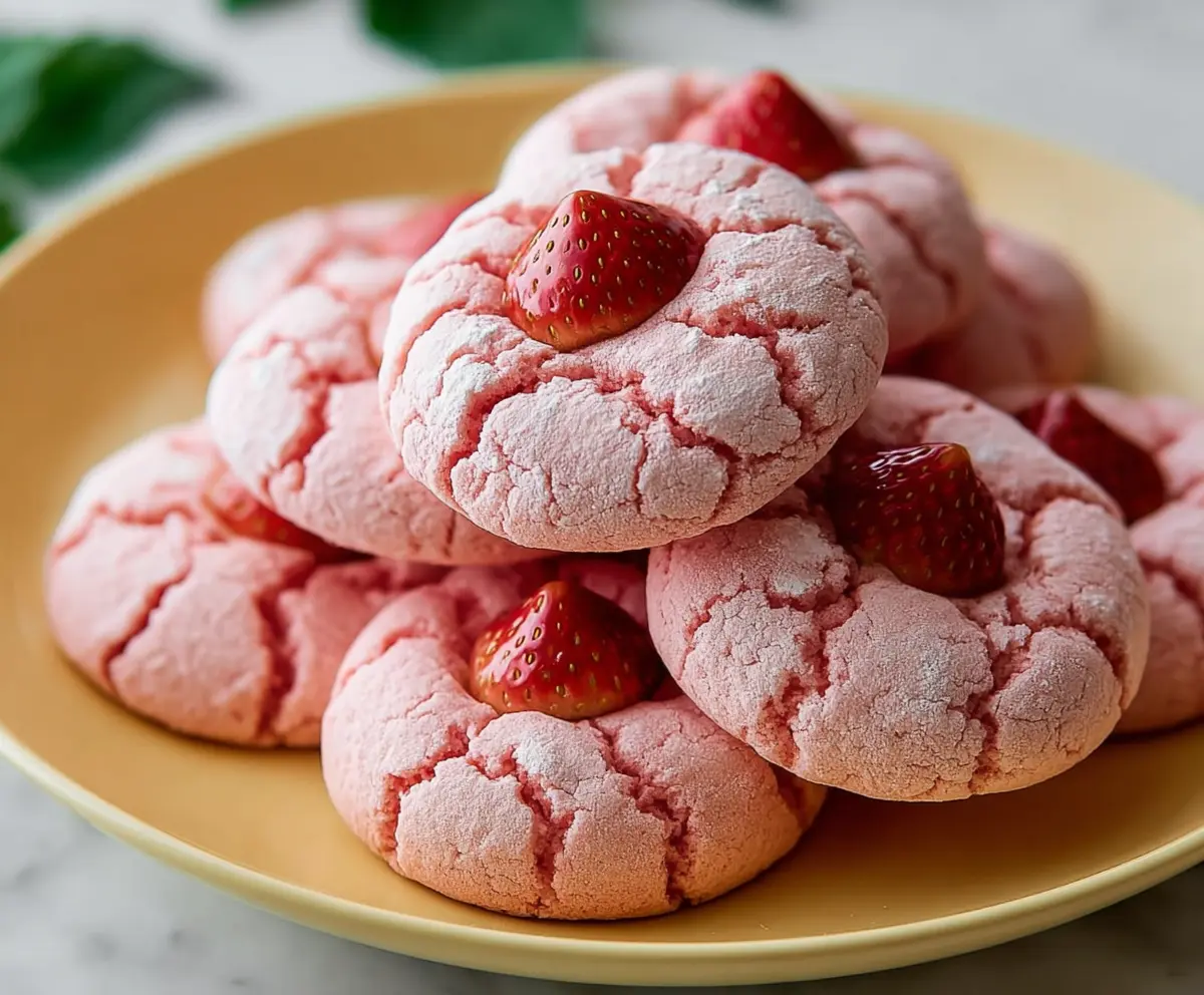 Strawberry Kiss Valentine Cookies