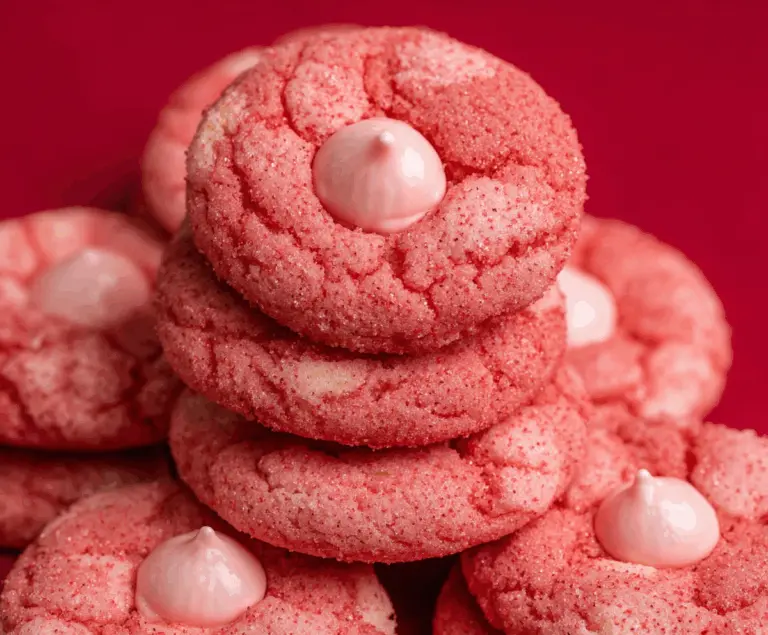 Strawberry Kiss Valentine Cookies