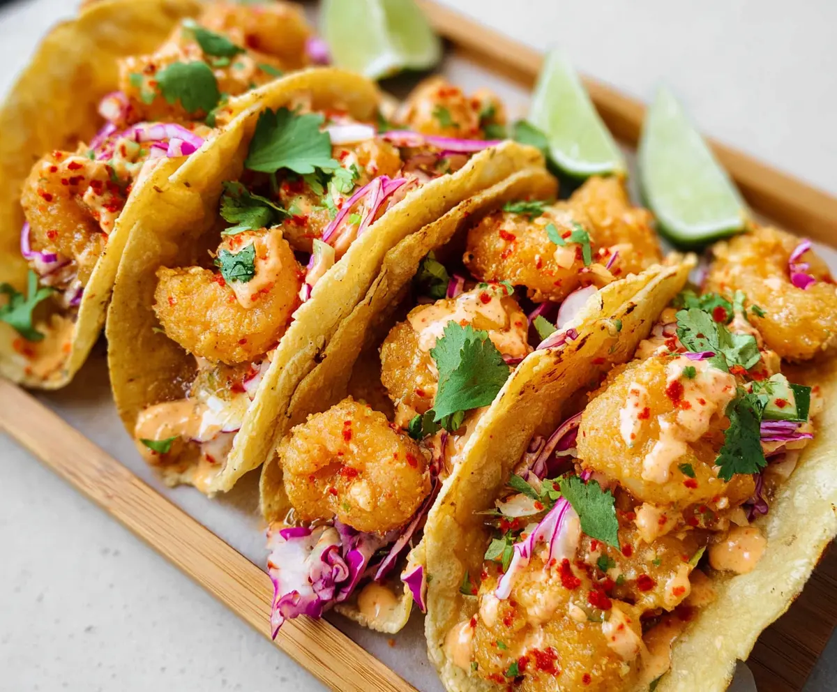 Easy Bang Bang Shrimp Tacos