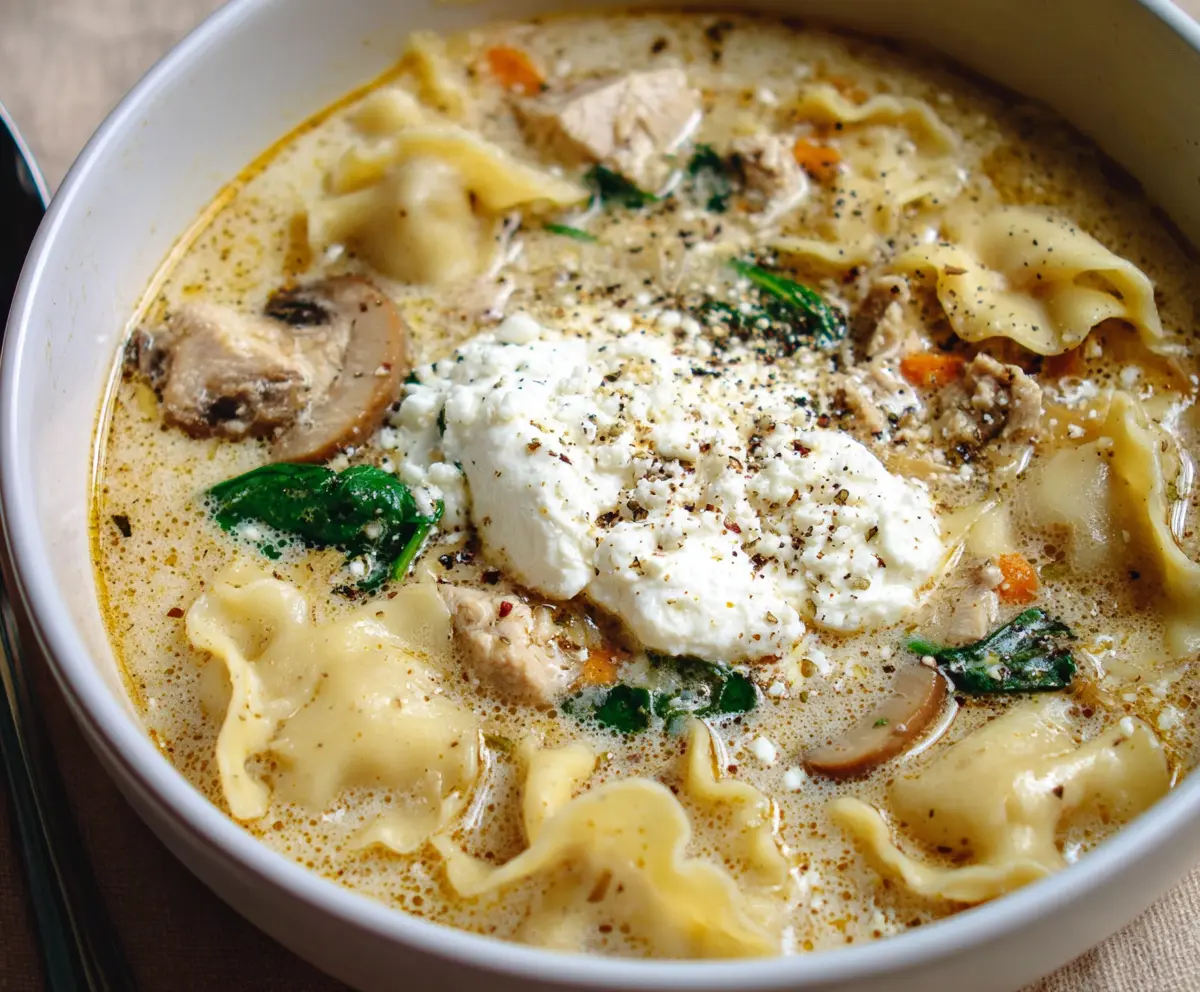 Creamy White Lasagna Soup Recipe
