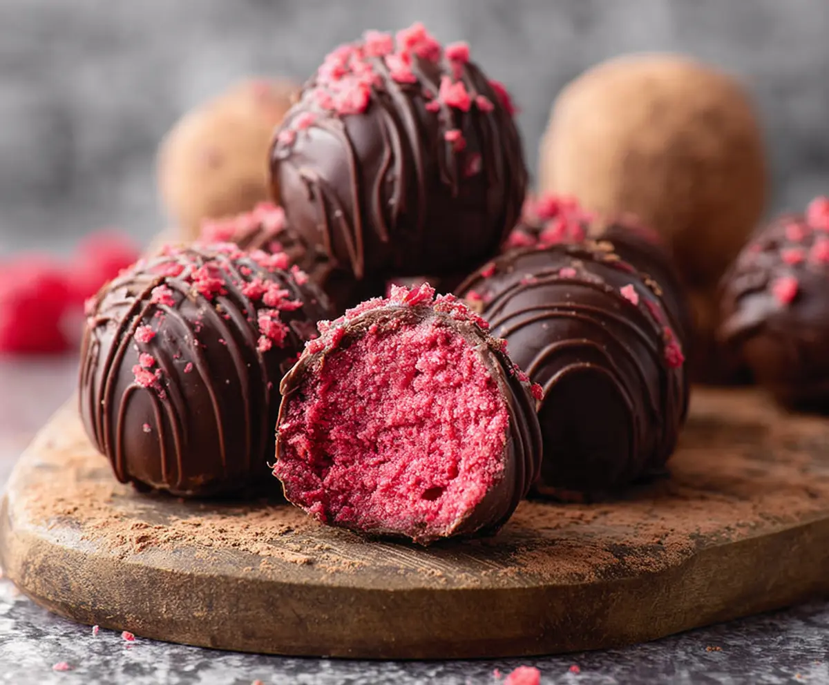 Easy Chocolate Raspberry Truffles for Valentine's