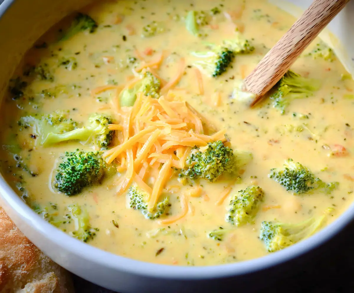 Easy Healthy Broccoli Cheddar Soup