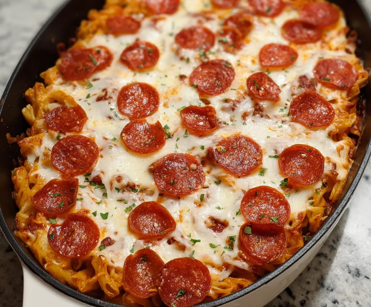 Easy Pepperoni Pizza Casserole