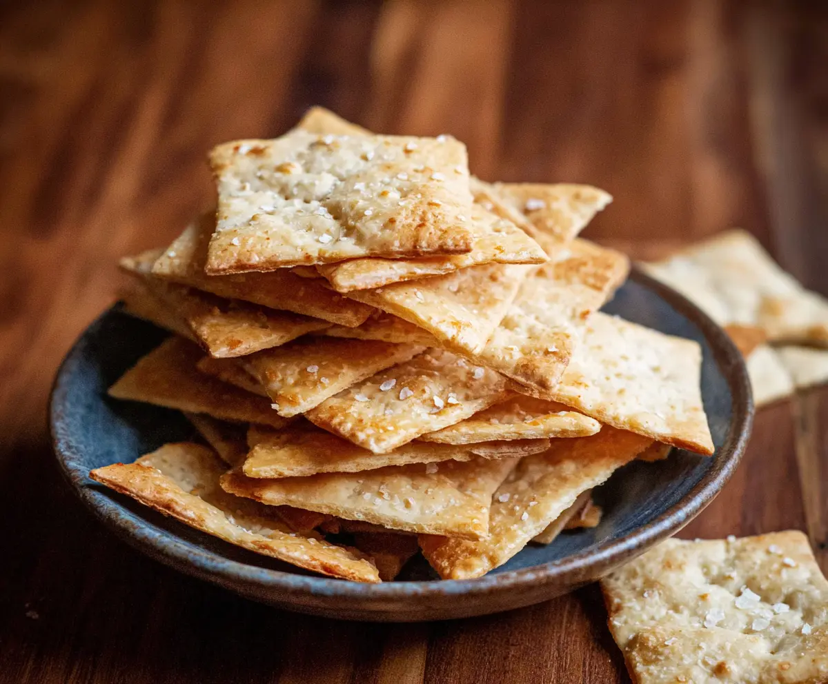 Easy 3-Ingredient Sourdough Crackers
