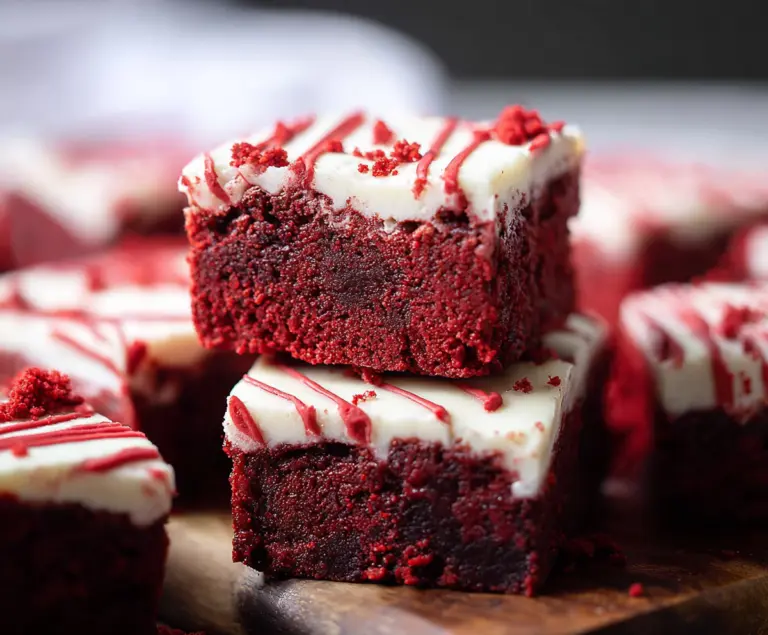 The Best Fudgy Red Velvet Brownies valentines desserts Recipe