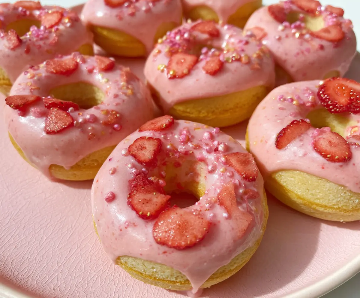 Easy Strawberry Donuts for Valentine’s Day